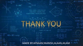 MADE BY:AFNAAN,YAANISH,ALAAN,AILAM