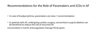 Comprehensive Overview of Atrial Fibrillation: New ACC/AHA/SRS ...