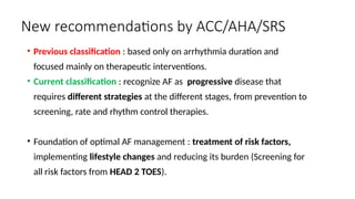Comprehensive Overview of Atrial Fibrillation: New ACC/AHA/SRS ...