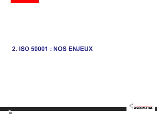 68
2. ISO 50001 : NOS ENJEUX
 