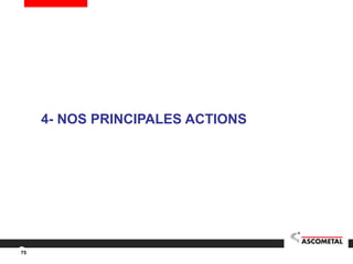 75
4- NOS PRINCIPALES ACTIONS
 