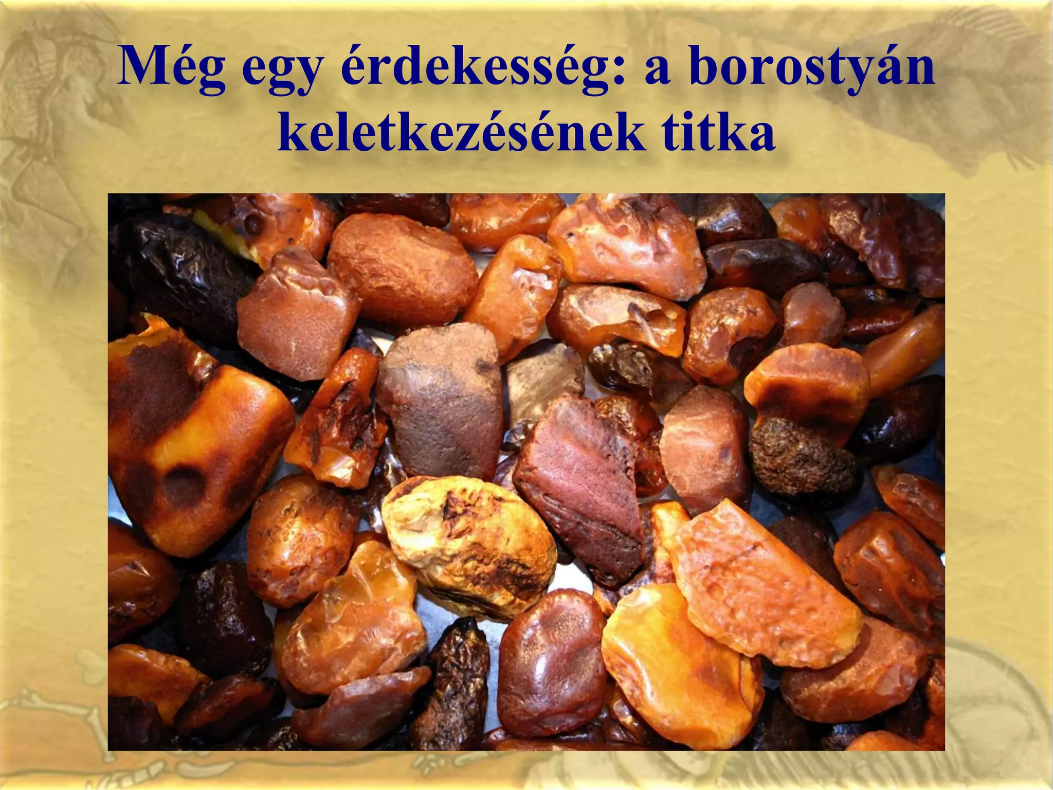 Még egy érdekesség: a borostyán keletkezésének titka