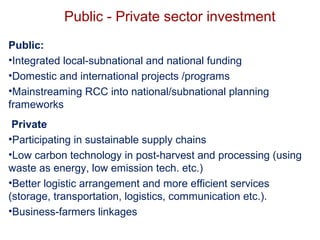 Stimulating public and private for climate smart landscape in Vietnam