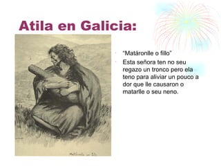 Atila en Galicia: “ Matáronlle o fillo” Esta señora ten no seu regazo un tronco pero ela teno para aliviar un pouco a dor que lle causaron o matarlle o seu neno. 