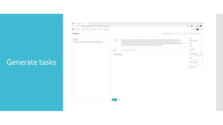 Generate tasks
 