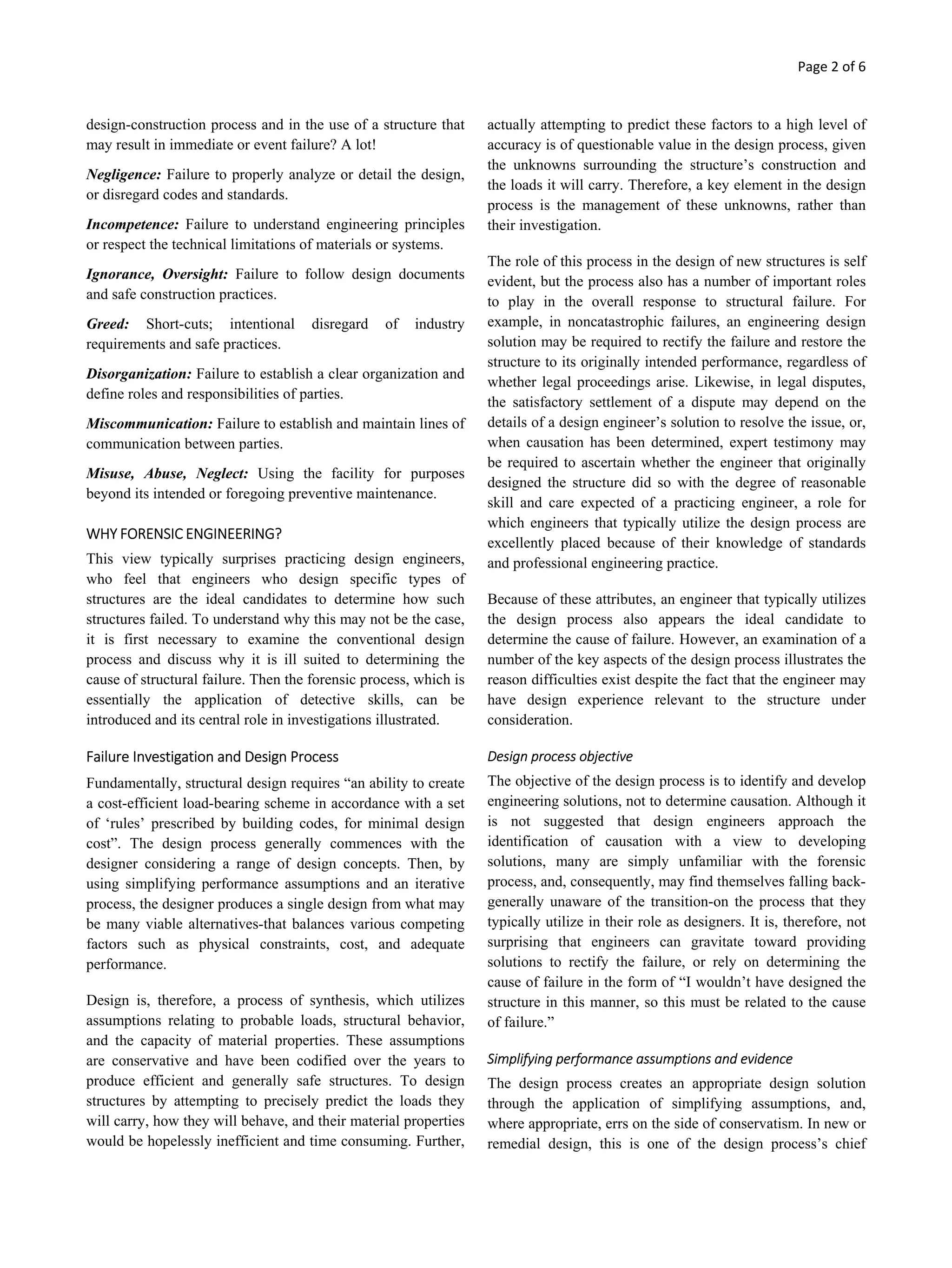 A forensic view to structural failure analysis article | PDF