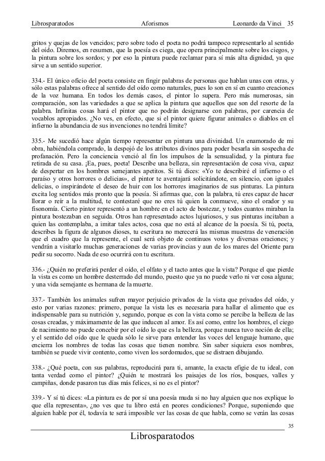 Aforismos Libro Leonardo Da Vinci