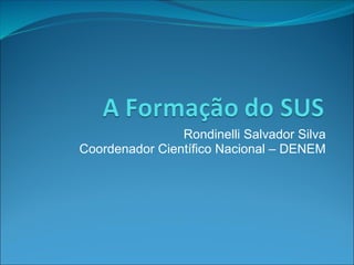 Rondinelli Salvador Silva
Coordenador Científico Nacional – DENEM
 