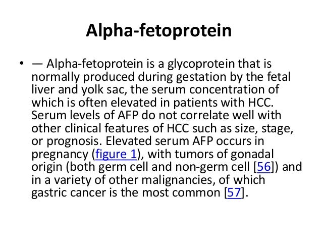Alfa feto protein or AFP
