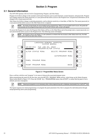 Manual de programación central AFP-3030 | PDF