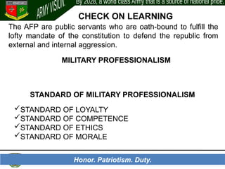 Afp Loyalty Check ARMED FORCES OF THE PHILPPINES-CODE-OF-ETHICS | PPTX