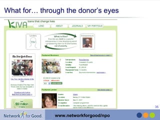 What for… through the donor’s eyes 