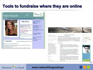 Tools to fundraise where they are online 