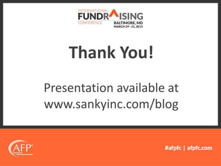Thank You!
Presentation available at
www.sankyinc.com/blog
 