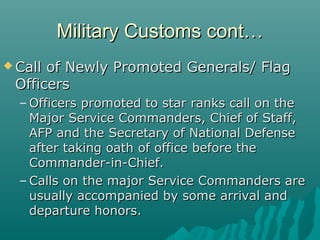 Customs Ranks Afp customs and traditions | PPT