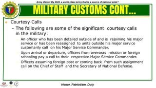 AFP Customs and Traditions to our country | PDF