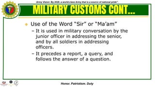 AFP Customs and Traditions to our country | PDF