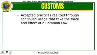 AFP Customs and Traditions to our country | PDF