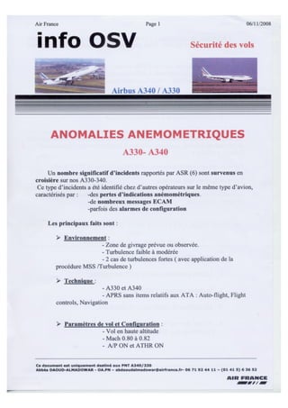 Memo to Air France pilots