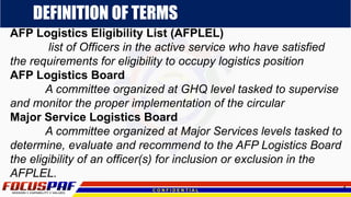 AFP Logistics Eligibility List (AFPLEL).pptx