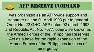 AFP ORGANIZATION CHART AND CHAIN OF COMMAND IN MILITARY.pptx
