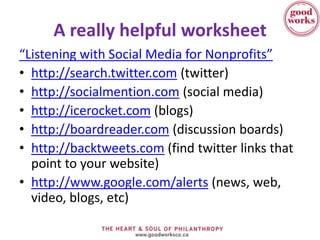 Facebook and Twitter for Nonprofits