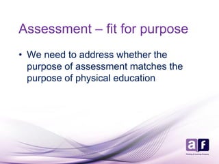 The Future of Assessment in Physical Education | PDF