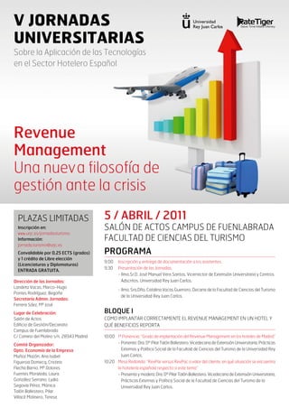 V Jornadas Tecnología Hoteles: Revenue Management