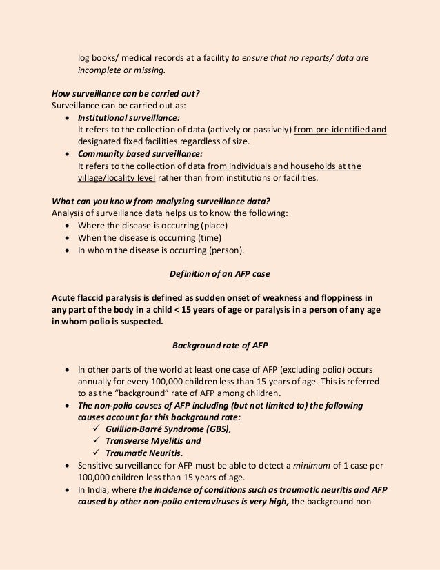 Afp Surveillance For Undergraduates