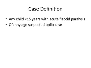 Comprehensive Acute Flaccid Paralysis (AFP) Surveillance for Polio ...