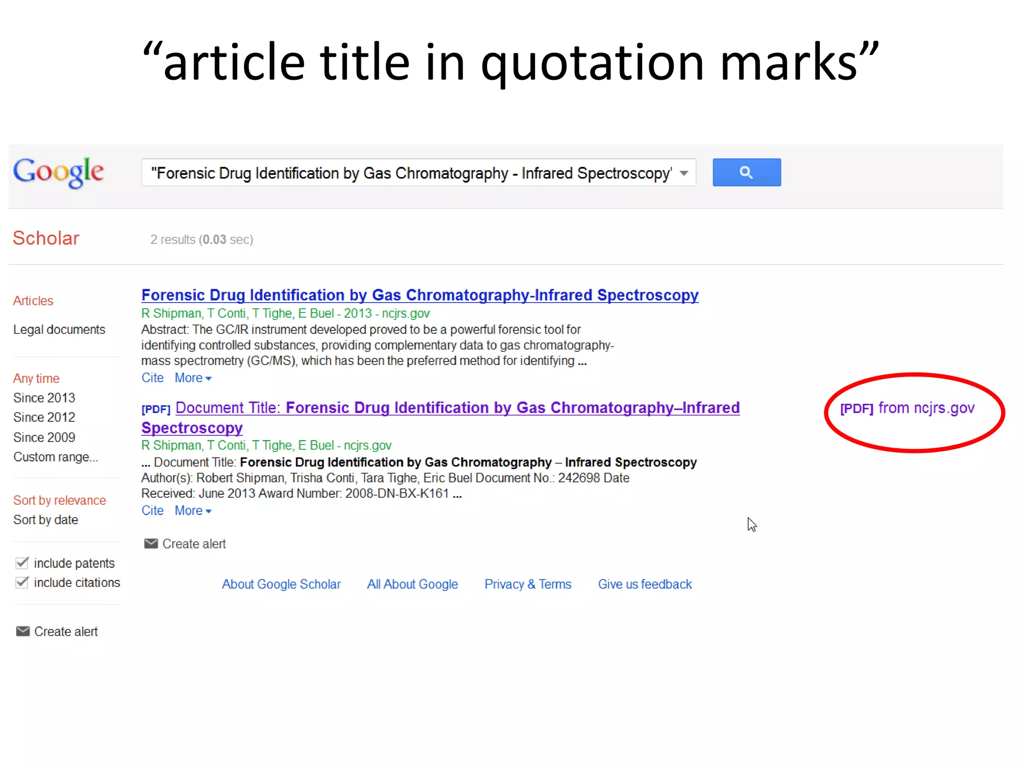 “article title in quotation marks”
 