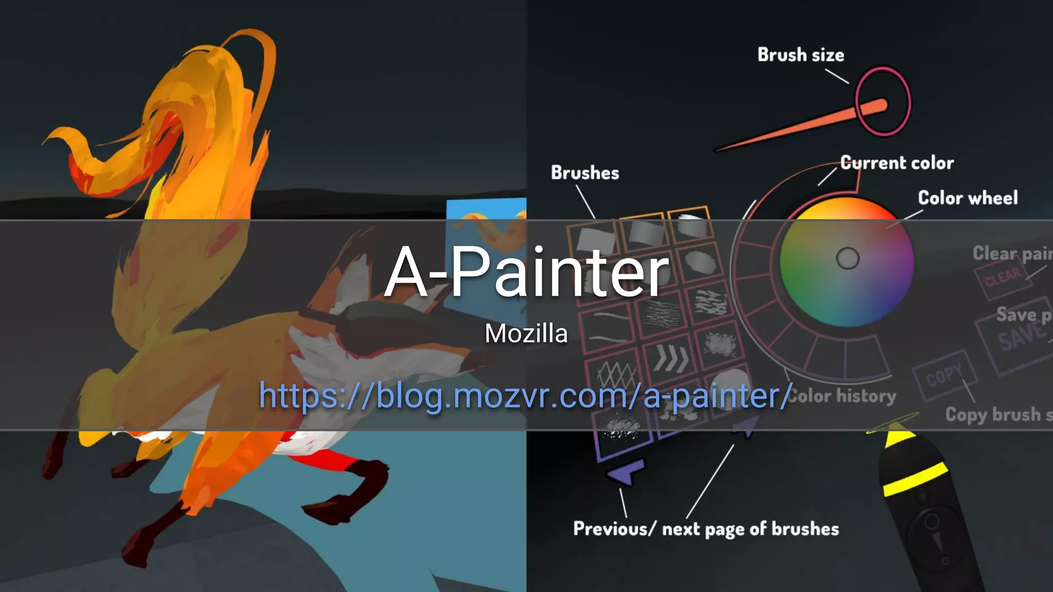 A-Painter
https://blog.mozvr.com/a-painter/
Mozilla
 