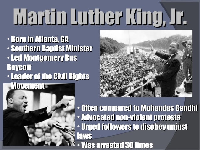 a biography of martin luther king jr an american leader of the civil rights movement During the less than 13 years of dr martin luther king, jr’s leadership of the modern american civil rights movement, from december, 1955 until april 4, 1968, african americans achieved more genuine progress toward racial equality in america than the previous 350 years had produced dr. a biography of martin luther king jr an american leader of the civil rights movement During the less than 13 years of dr martin luther king, jr’s leadership of the modern american civil rights movement, from december, 1955 until april 4, 1968, african americans achieved more genuine progress toward racial equality in america than the previous 350 years had produced dr.