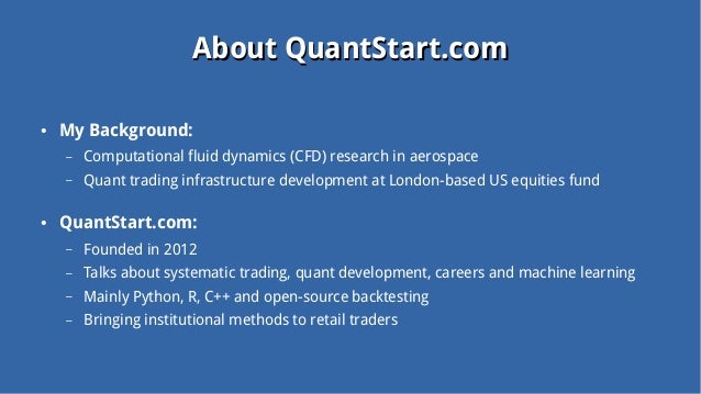 Quantitative finance systematic trading