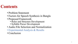 A framework for bangla text to speech synthesis | PDF