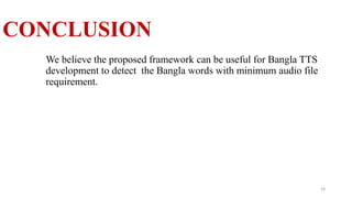A framework for bangla text to speech synthesis | PDF