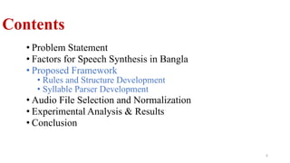 A framework for bangla text to speech synthesis | PDF