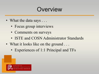 OverviewWhat the data says . . . 