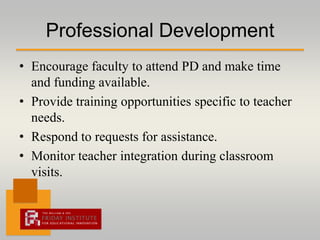 AdvocacyLeverage strategic partnerships to support the initiative.Convene stakeholders to contribute to the development of technology-infused strategic plans.Provide opportunities to showcase student work with stakeholders.