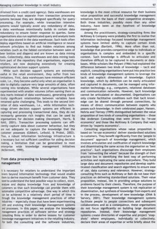 A framework for managing customer knowledge in retail industry