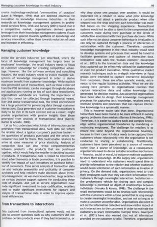 A framework for managing customer knowledge in retail industry