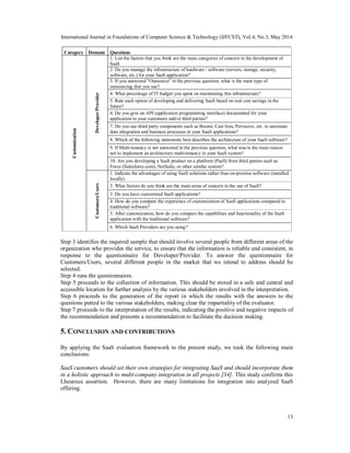 A framework for the evaluation of saas | PDF
