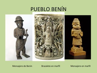PUEBLO BENÍN Mensajero de Benín Brazalete en marfíl Mensajero en marfil 