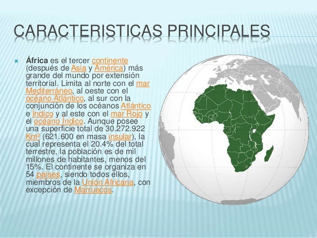 Resultado de imagen para PRESENTACIÓN SOBRE LAS CARACTERISTICAS DE AFRICA
