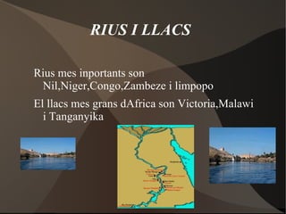 CLIMES Son climes molt càlids .Solament als extrems nord i sur del continent es troben climes temperats Son climes molt càlids .Solament als extrems nord i  