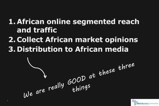 Market
Research
Africa
Business
Panel
Africa
Consumer
Panel
Africa
Research
Tools
Description
Biggest online B2B panel in ...