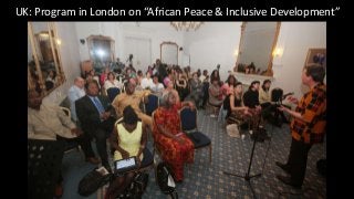 UK: Program in London on “African Peace & Inclusive Development” 
