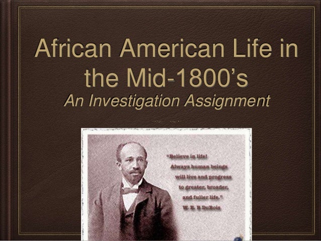 african americans in the mid 1800 s