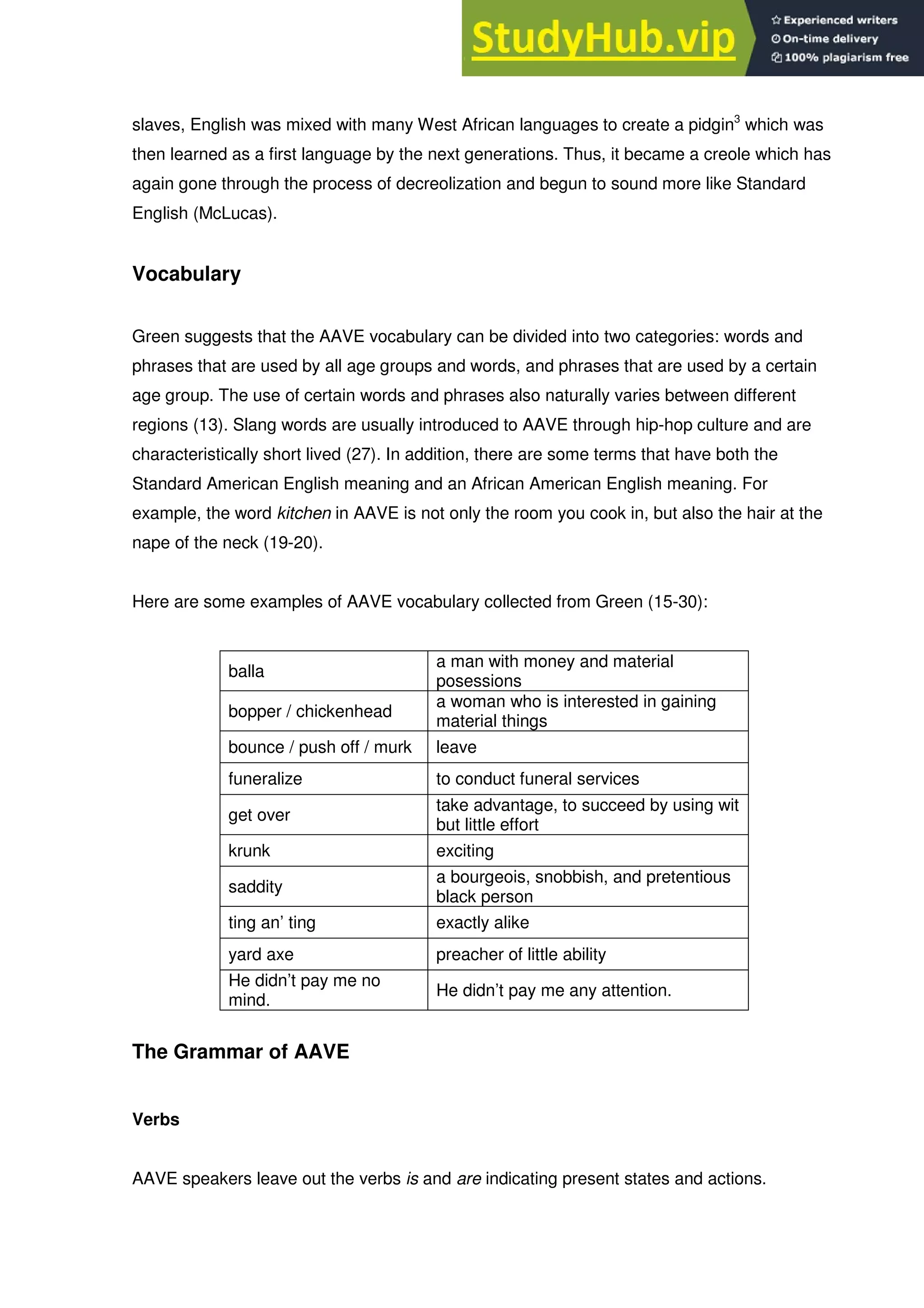 African American Vernacular English | PDF