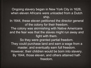 The African Burial Ground and the History of Slavery in New York City ...